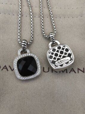 David Yurman 925 Silver Necklaces with Original Pouch